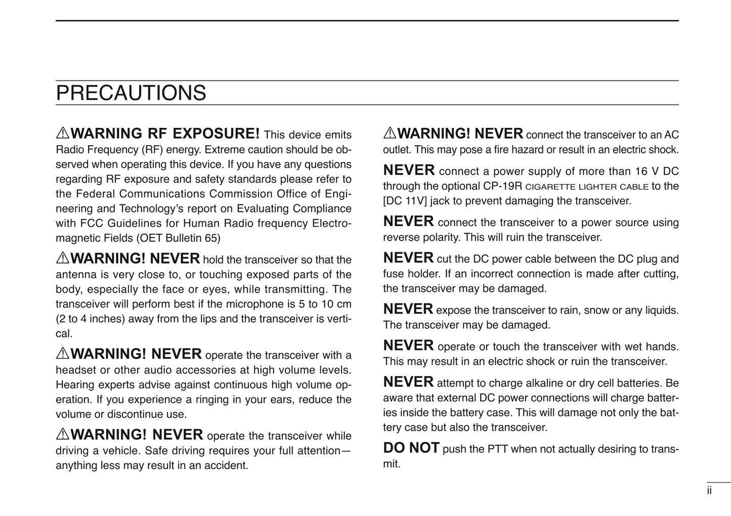 Icom IC-V85 & IC-V85-T FM Transceiver Owner/ User Manual (Pages: 80)