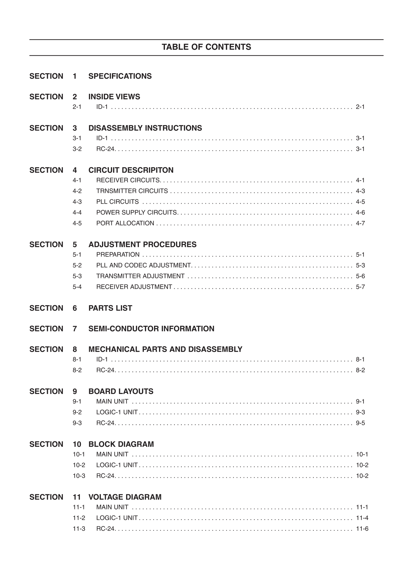 Icom ID-1 Digital Transceiver Service Manual (Pages: 54)