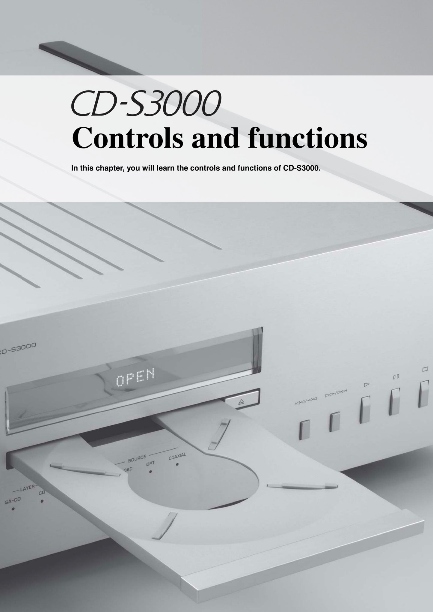 Yamaha CD-S3000 CD Player Owner's/ User Manual (Pages: 62)