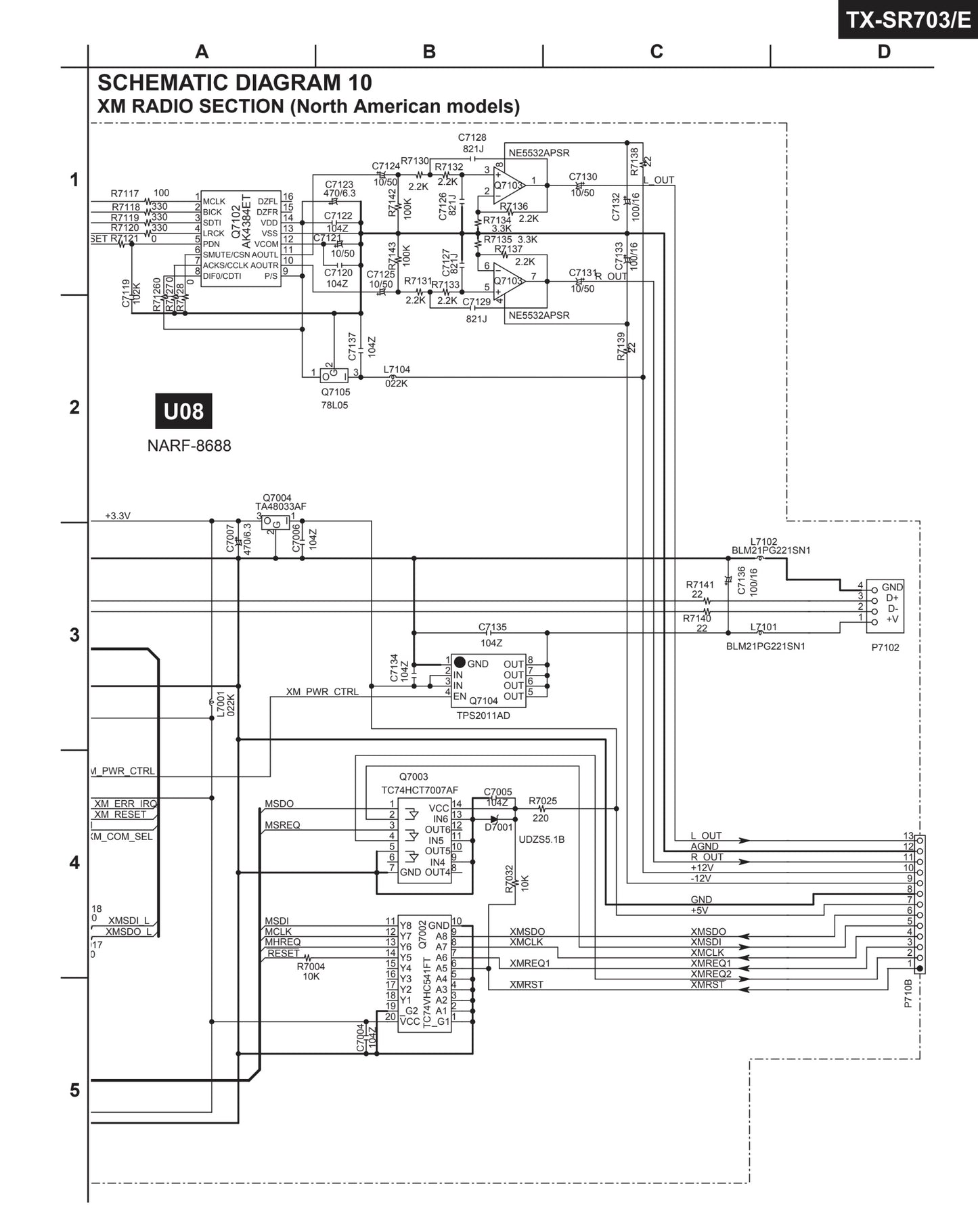 Onkyo TX-SR703, TX-SR703/E AV Receiver Service Manual (Pages: 133)