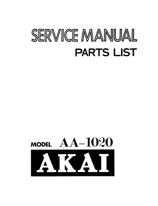 Akai AA-1020 Stereo Receiver Service Manual (Pages: 36)