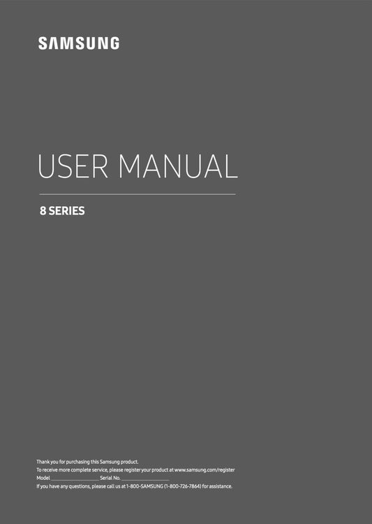 Samsung UN55MU800DFXZA TV Operating Manual