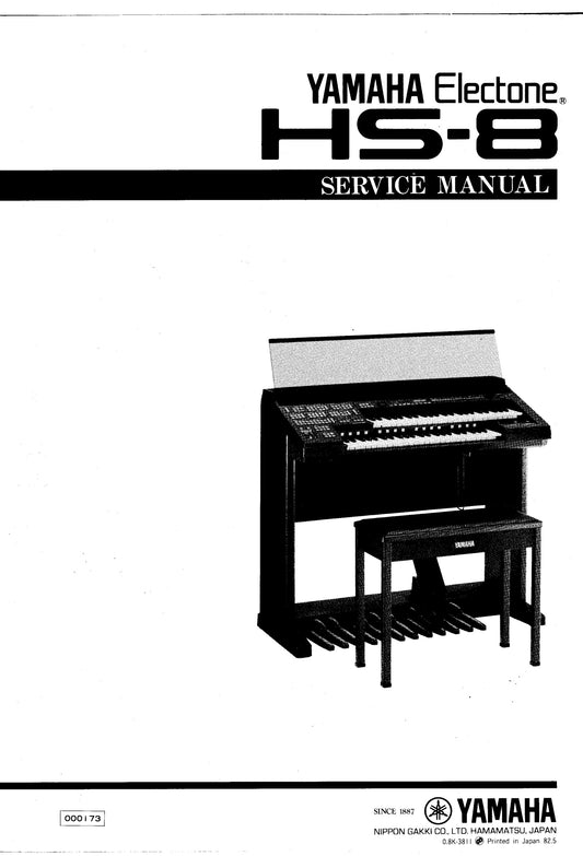 Yamaha HS-8 Electone Organ Service Manual (Pages: 50)