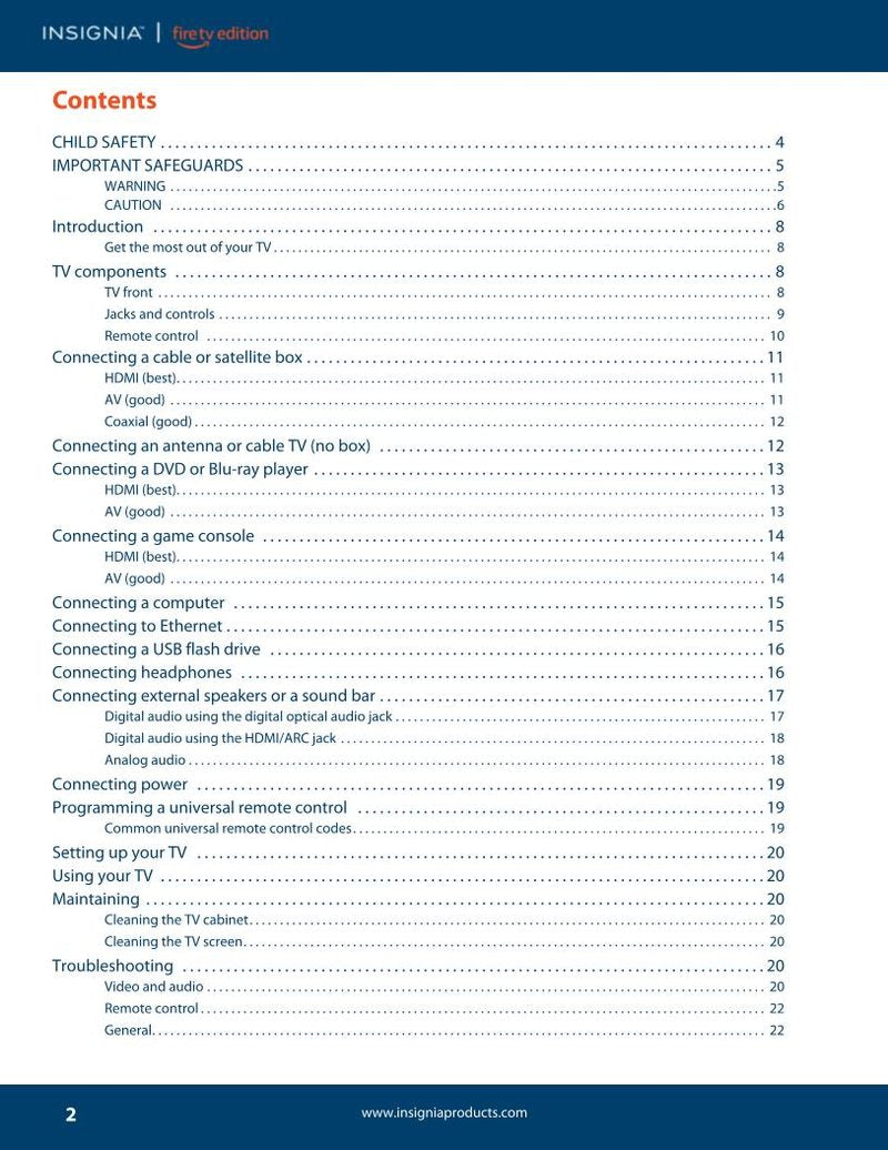 Insignia NS43DF710NA19OM TV Operating Manual