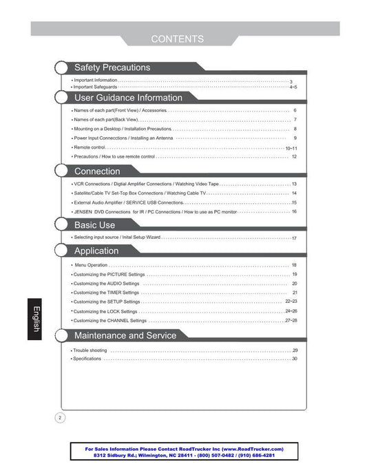 Jensen JE3212LED TV/DVD Combo Operating Manual