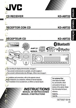 JVC KDABT22J Car Audio System Operating Manual