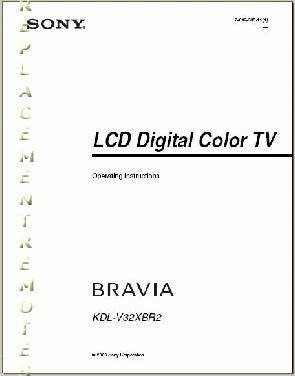 Sony KDLV32XBR2 TV Operating Manual