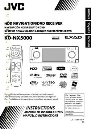 JVC KDNX5000 KDNX5000J KDNX505 Car Audio System Operating Manual