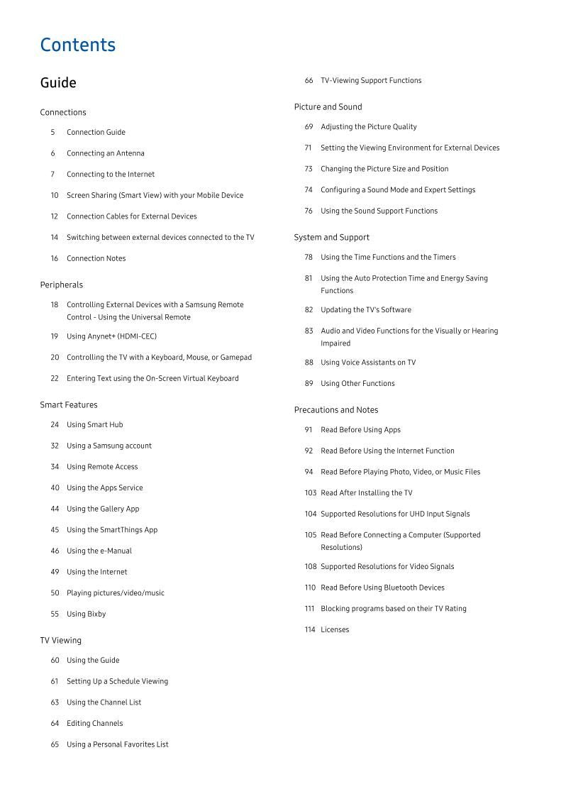 Samsung UN50TU8000FOM TV Operating Manual