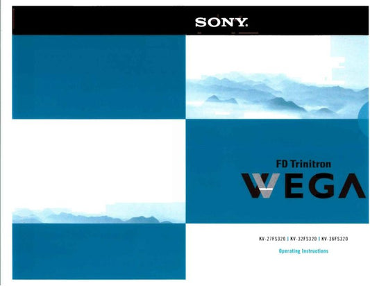 Sony KV27FS320 KV32FS320 KV36FS320 TV Operating Manual