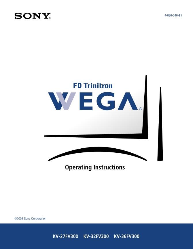 Sony KV27FV300OM TV Operating Manual