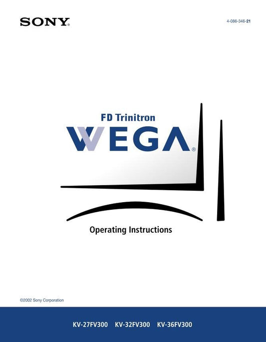 Sony KV27FV300OM TV Operating Manual