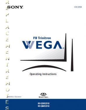 Sony AV2790 KV32HS510 TV Operating Manual