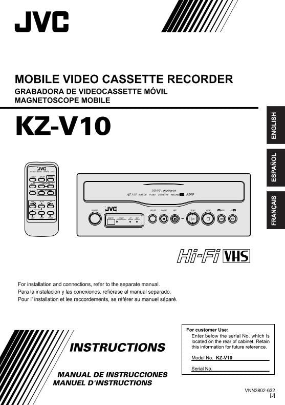 JVC KZV10 KZV10J KZV10JMV Audio System Operating Manual