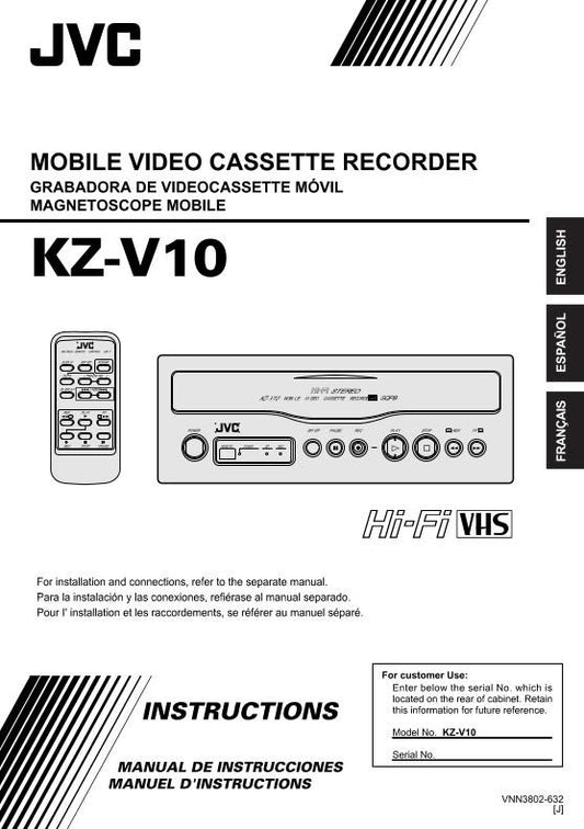JVC KZV10 KZV10J KZV10JMV Audio System Operating Manual