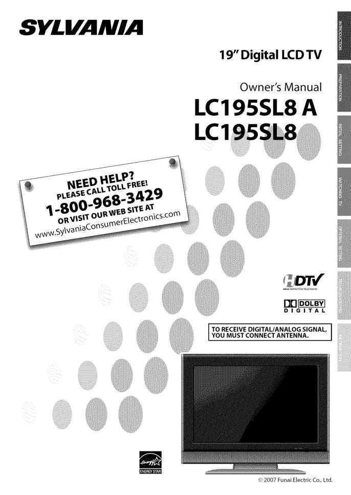 Philips LC195SL8 TV Operating Manual