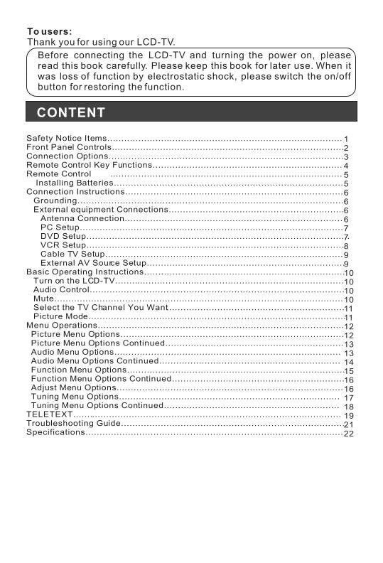 Jensen L1509A L1510AA L1510BA Projector Operating Manual