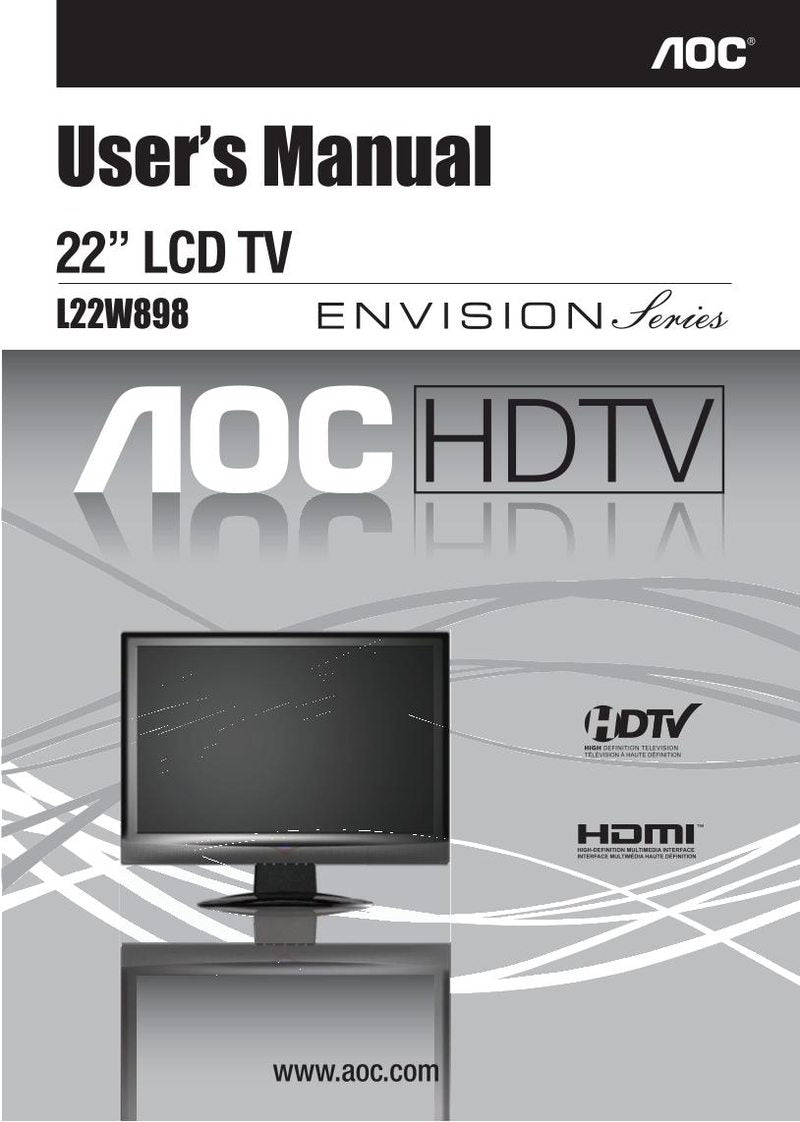 AOC L22 W 898 TV Operating Manual