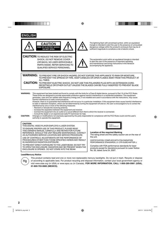 Hitachi L26D205 TV/DVD Combo Operating Manual