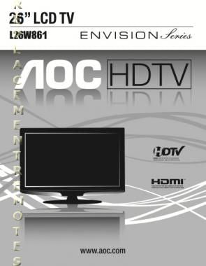 AOC L26 W 861 TV Operating Manual