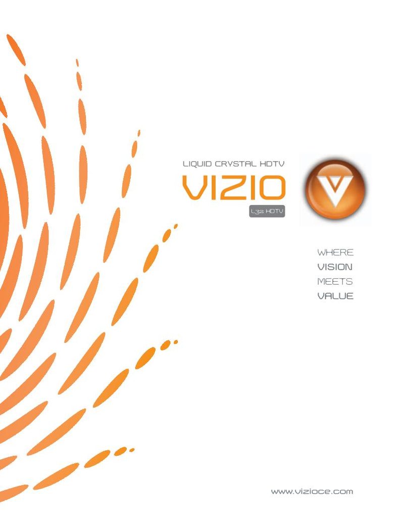 Vizio L32 TV Operating Manual