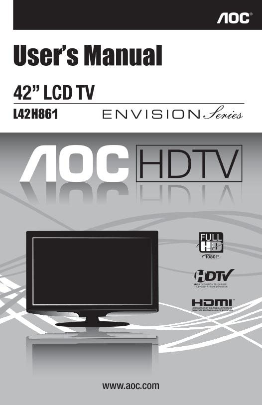 AOC L42 H 861 TV Operating Manual