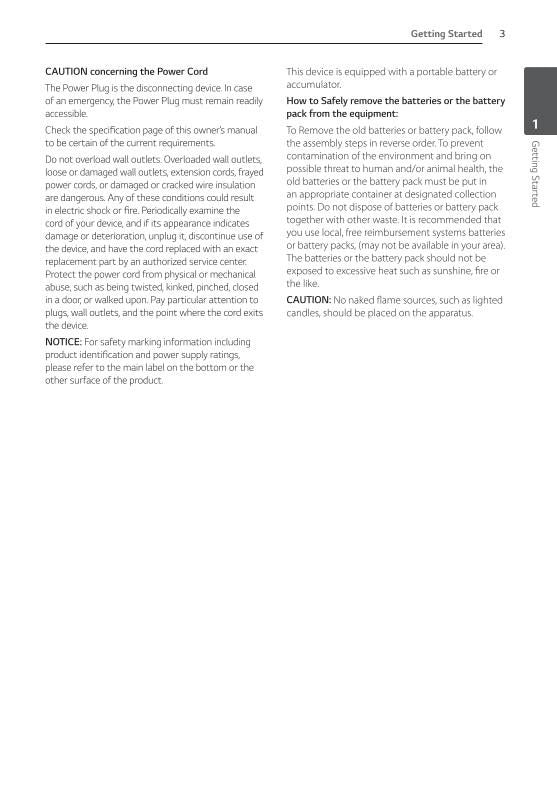 LG SH3K Sound Bar System Operating Manual