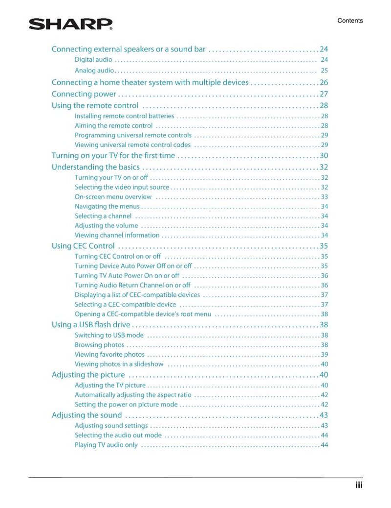 Sharp LC-40LB480U TV Operating Manual