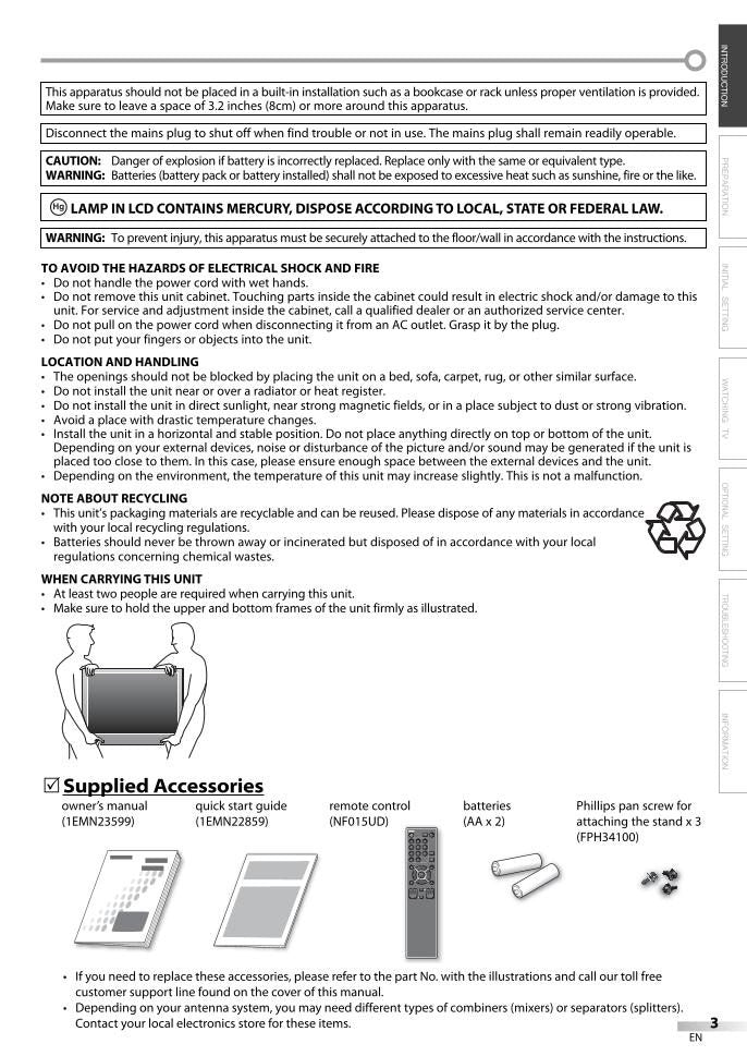 Philips LC320SS9 LC320SS9A LC320SS9B TV Operating Manual