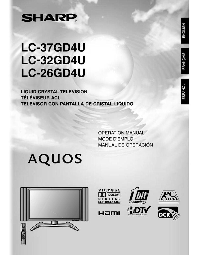 Sharp LC26GD4U LC32GD4U LC37GD4U TV Operating Manual
