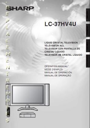 Sharp LC37HV4U TV Operating Manual