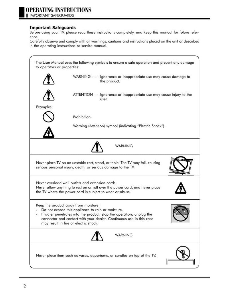 Akai LCT2701TD TV Operating Manual