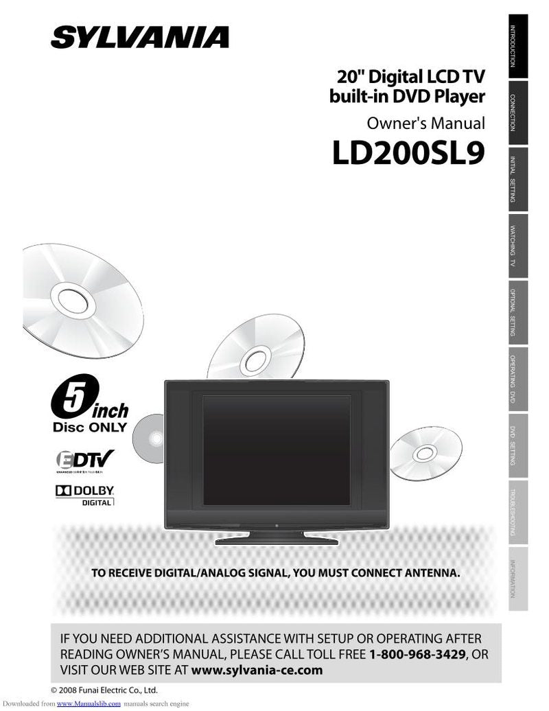 Sylvania LD200SL9 TV/DVD Combo Operating Manual