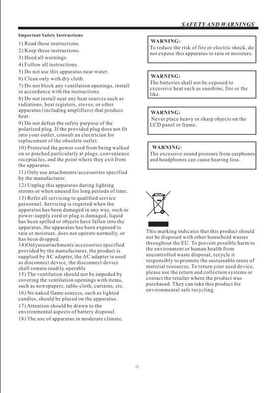 Westinghouse LD2480OM TV Operating Manual