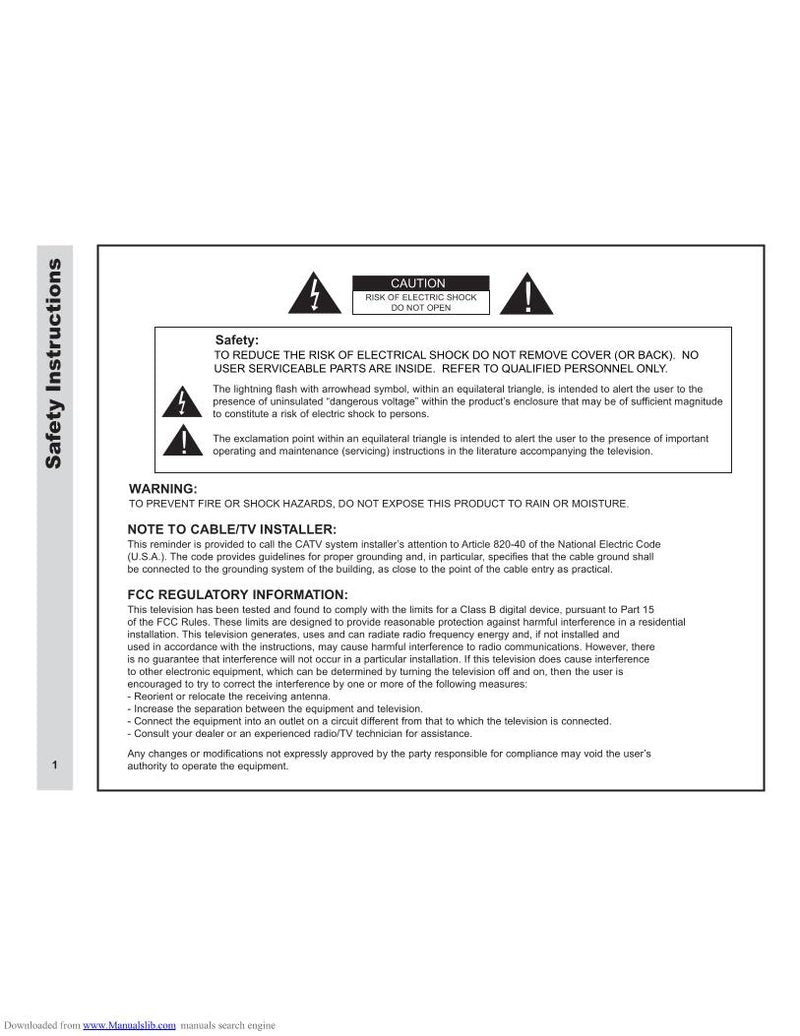 Apex LD3249 TV Operating Manual