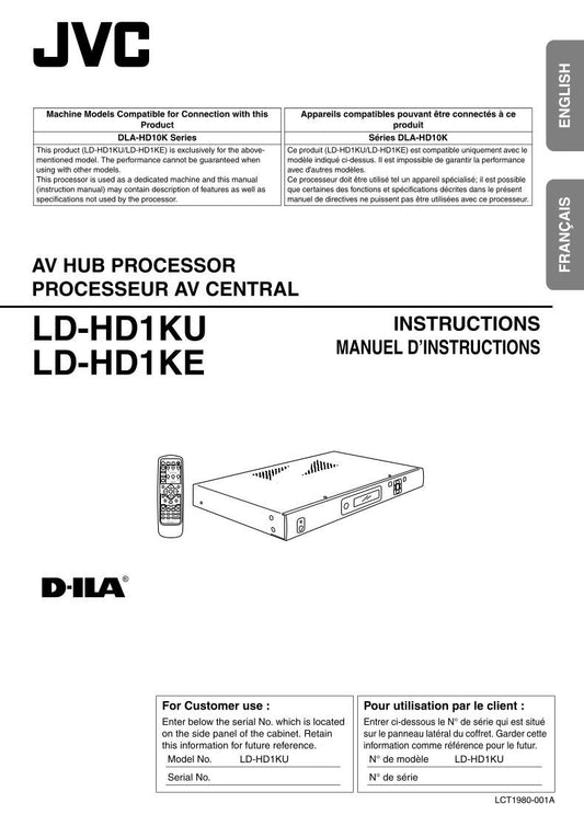 JVC LDHD1KE LDHD1KU TV Operating Manual