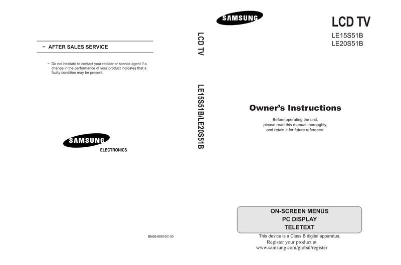 Samsung LE15S51B LE20S51B TV Operating Manual