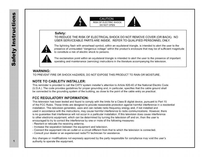 Apex LE2612D TV Operating Manual