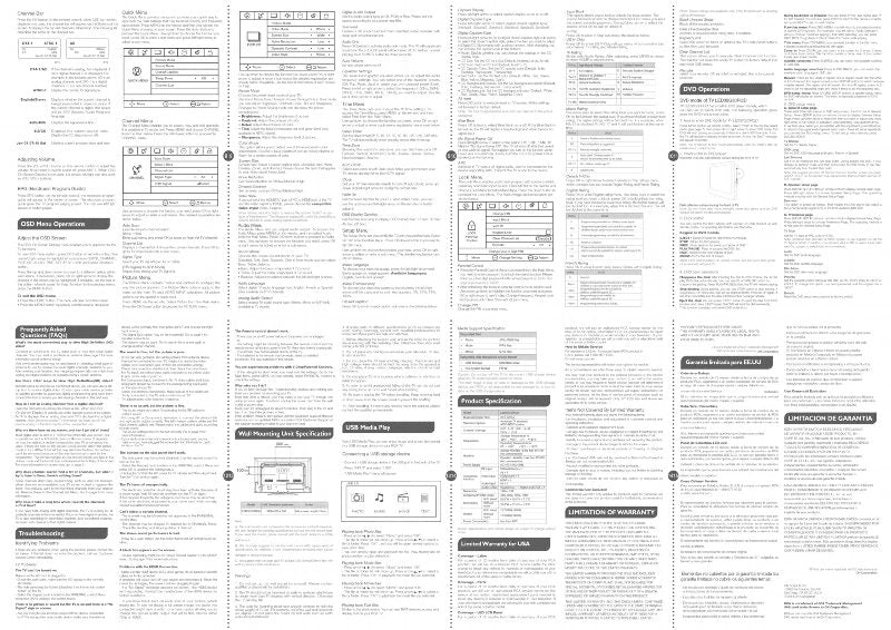 RCA LED32G30RQD TV/DVD Combo Operating Manual