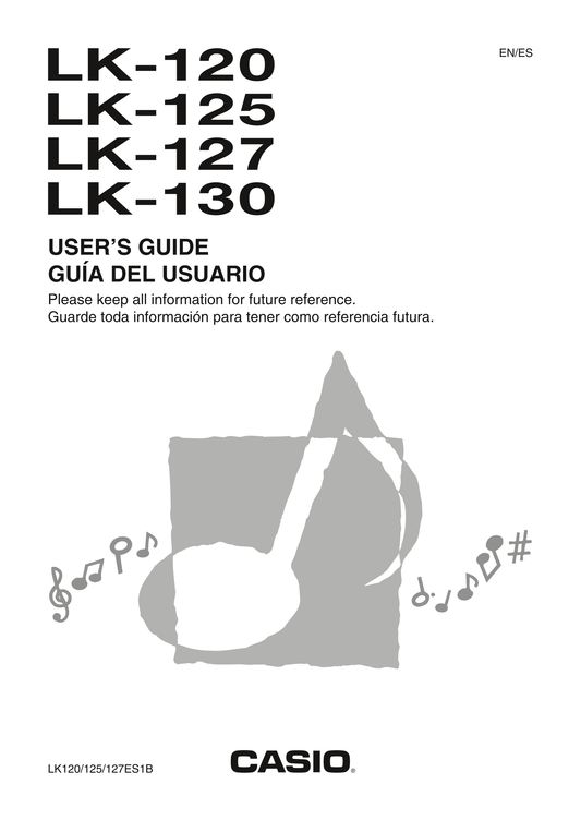 Casio LK-120, LK-125, LK-127 & LK-130 Keyboard Piano Owner's/ User Manual (Pages: 37)