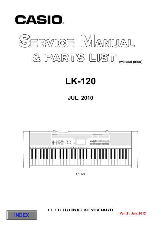Casio LK-120 Keyboard Piano Service Manual (Pages: 34)