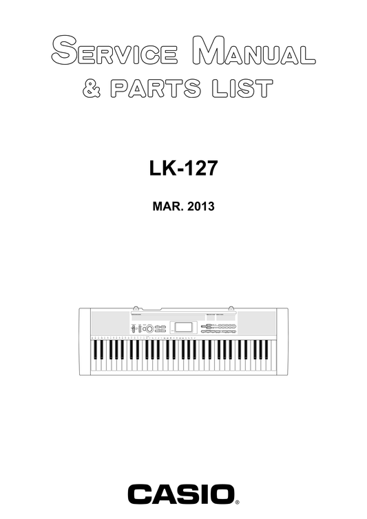 Casio LK-127 Keyboard Piano Service Manual (Pages: 35)
