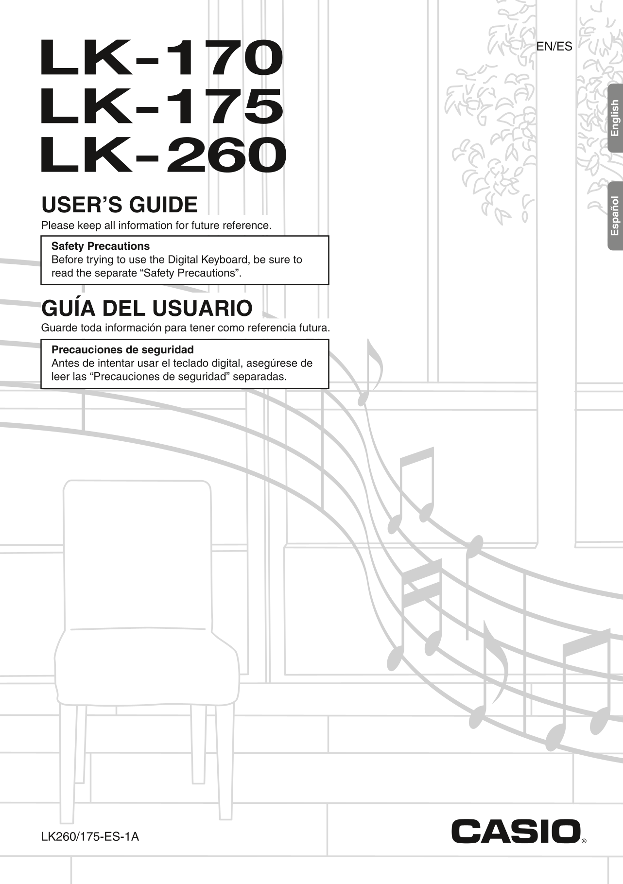 Casio LK-170, LK-175 & LK-260 Keyboard Piano Owner's/ User Manual (Pages: 48)