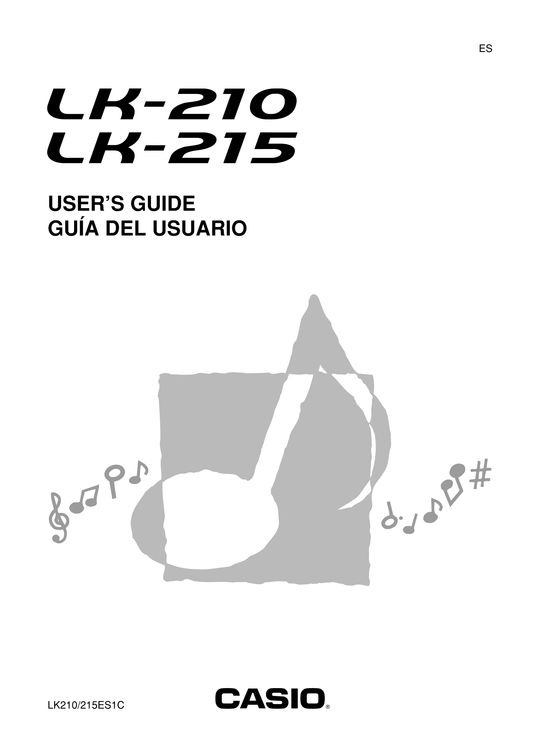 Casio LK-210 & LK-215 Keyboard Piano Owner's/ User Manual (Pages: 59)