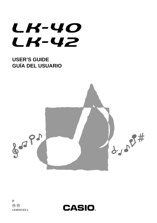 Casio LK-40 & LK-42 Keyboard Piano Owner's/ User Manual (Pages: 59)