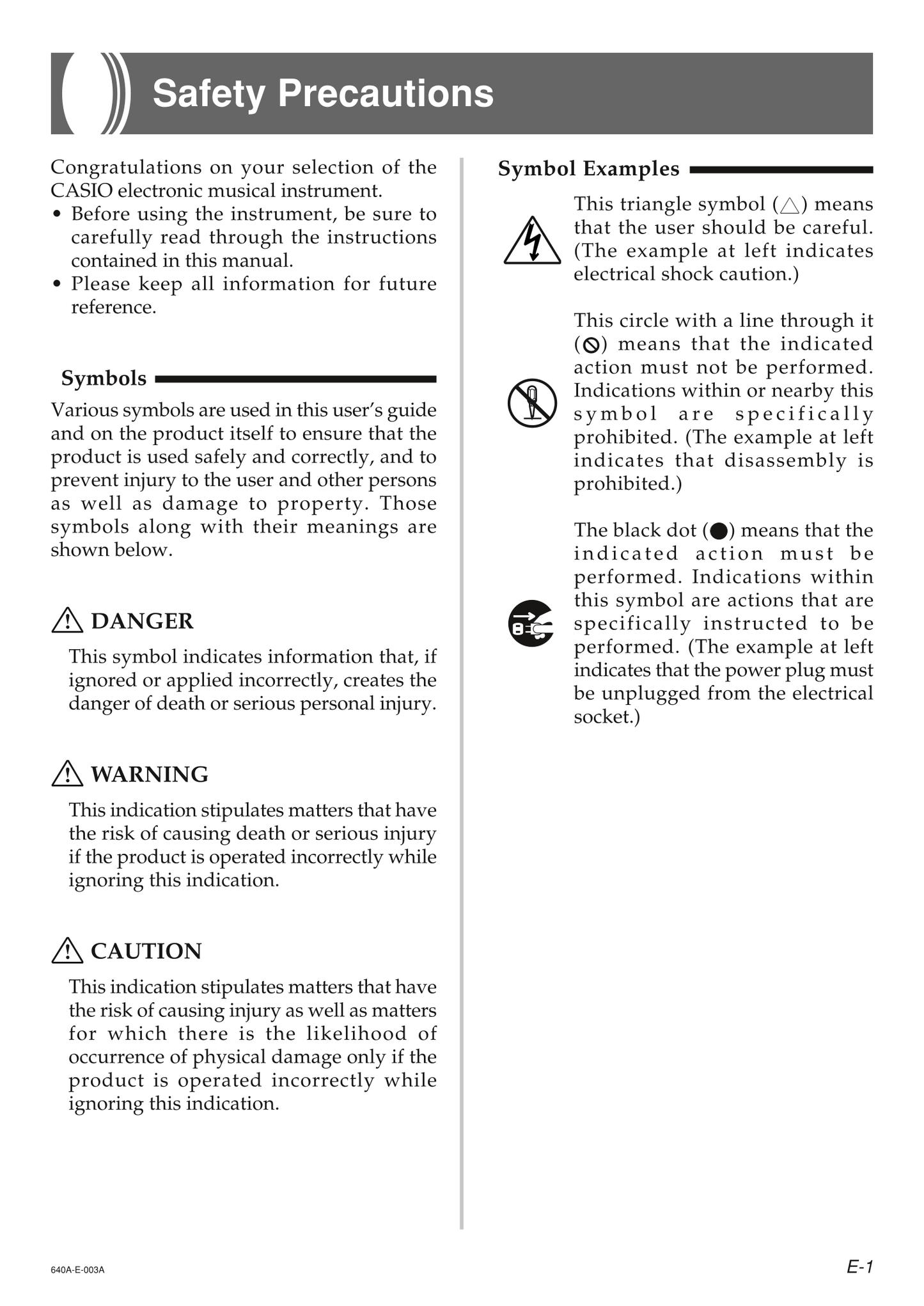 Casio LK-43, LK-44, LK-45 & LK-46 Keyboard Piano Owner's/ User Manual (Pages: 44)