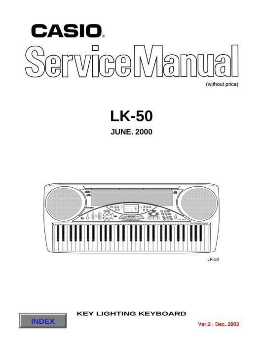 Casio LK-50 Keyboard Piano Service Manual (Pages: 28)