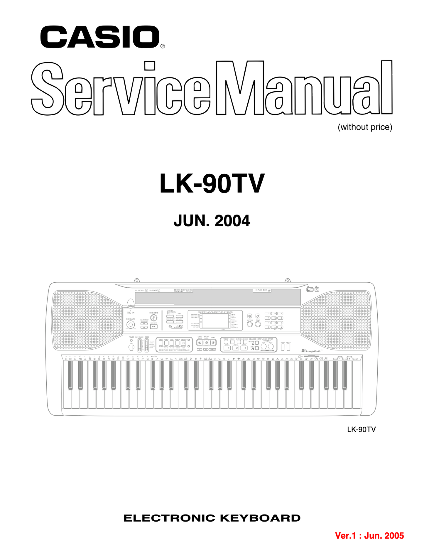 Casio LK-90 Keyboard Piano Service Manual (Pages: 37)