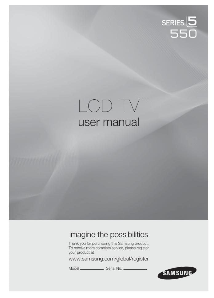 Samsung LN46A550P3FXZA TV Operating Manual