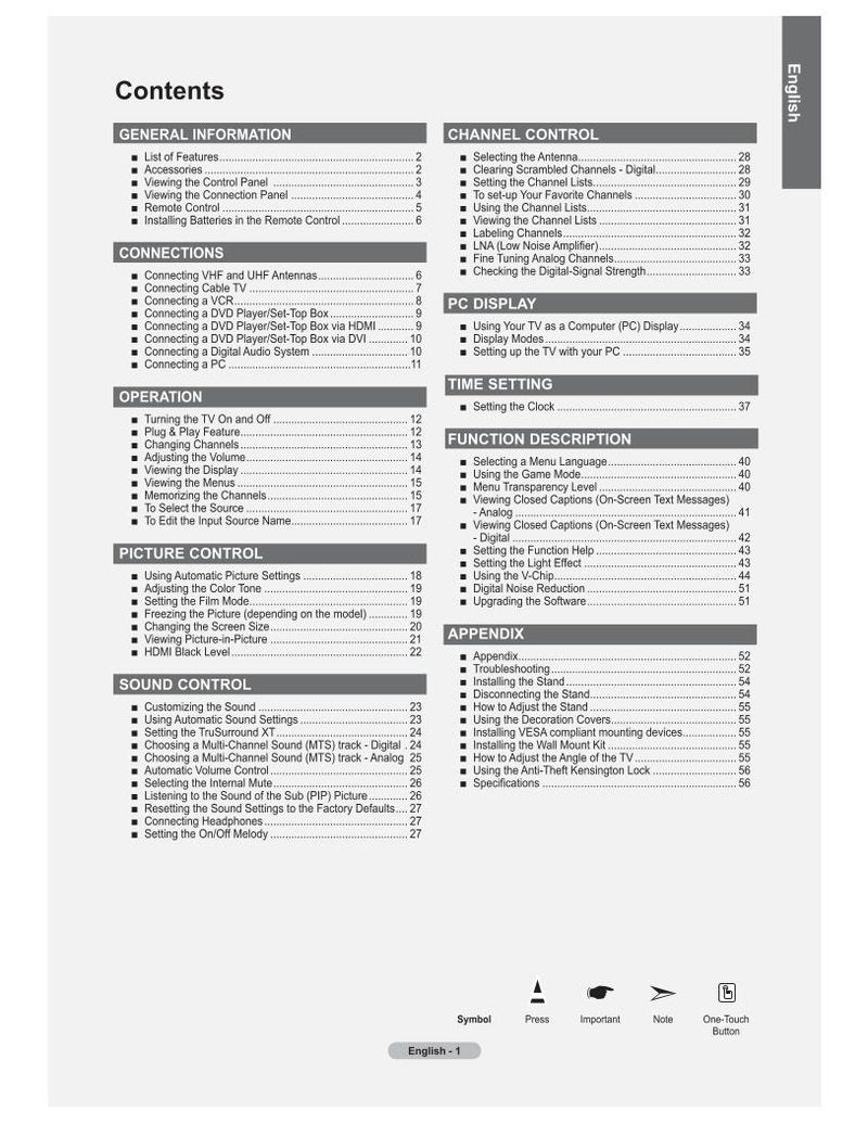 Samsung HLS6187WX/XAA HLS6767WX/XAA HLS7178WX/XAA TV Operating Manual